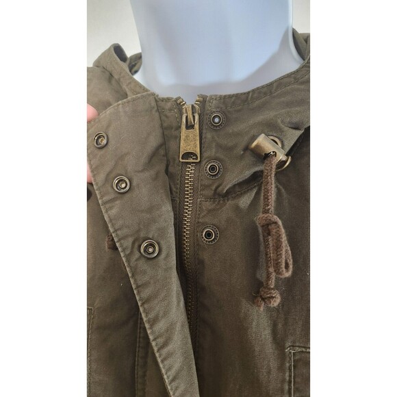 Love Tree Hooded Utility Jacket Large | Olive Green, Cotton, Good Condition - Picture 9 of 9
